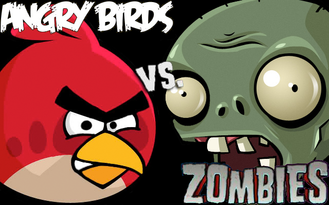 Angry Birds & Plants vs Zombies Птички Ангри Берс и Растения против Зомби играть игру онлайн