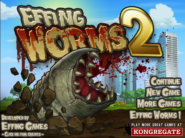 Игра Чудовище, черви играть Effing Worms 2 бесплатная