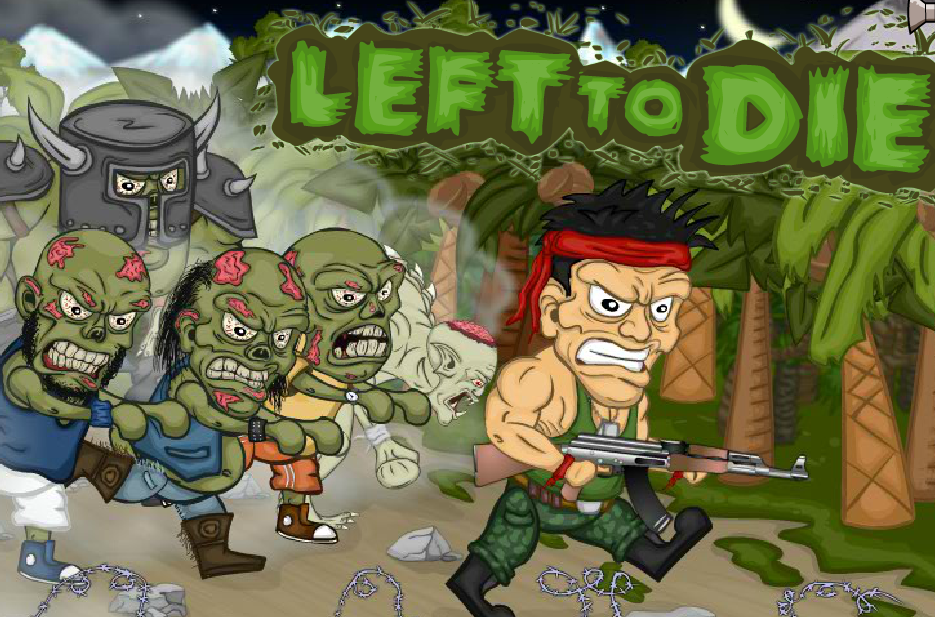 Онлайн игра против Зомби стрелять с базуки и пулемета в игре Left To Die