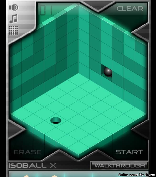 Выложить путь шарику Флеш игра Isoball x