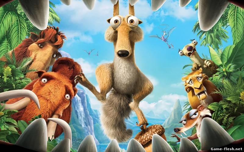 Играть Ice Age 3 онлайн Dawn of the Dinosaurs, ледниковый период 3